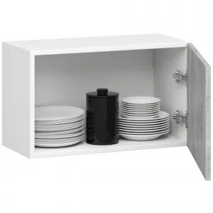 Ak furniture Závesná kuchynská skrinka Olivie W 60 cm biela/betón