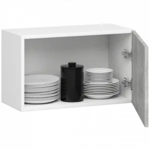 Ak furniture Závěsná kuchyňská skříňka Olivie W 60 cm bílá/beton