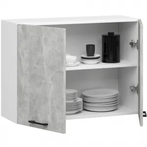 Ak furniture Kuchynská závesná skrinka Olivie W I 80 cm biela/betón
