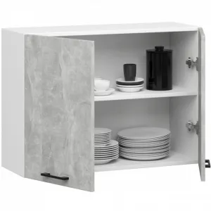 Ak furniture Kuchynská závesná skrinka Olivie W I 80 cm biela/betón