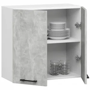 Ak furniture Kuchynská závesná skrinka Olivie W II 60 cm biela/betón