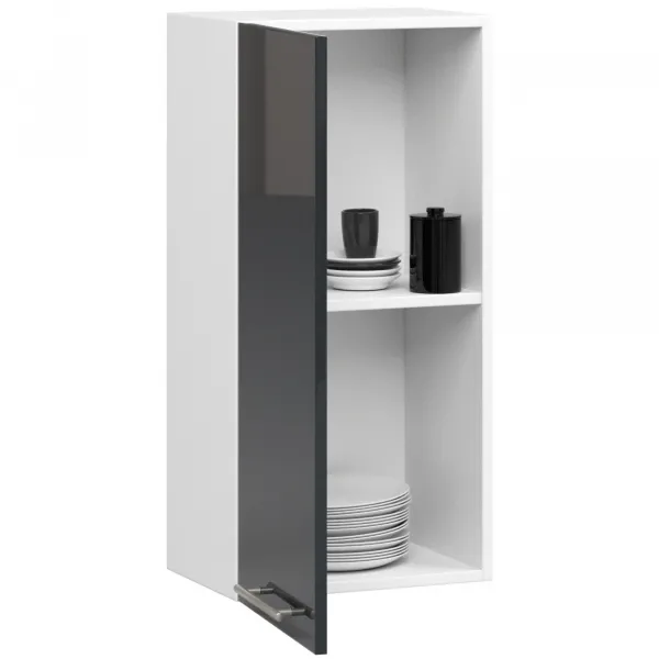 Ak furniture Závěsná kuchyňská skříňka Olivie W 40 cm grafit/bílá
