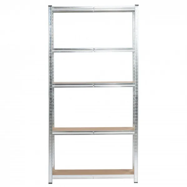 Kovový regál 90x30x180 cm strieborný
