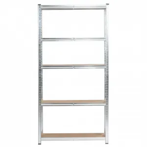 Kovový regál 90x30x180 cm strieborný