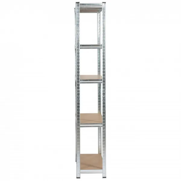Kovový regál 90x30x180 cm strieborný