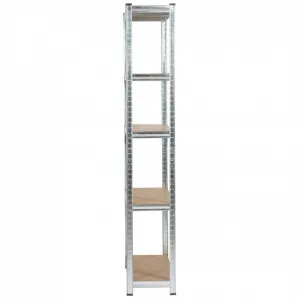Kovový regál 90x30x180 cm strieborný