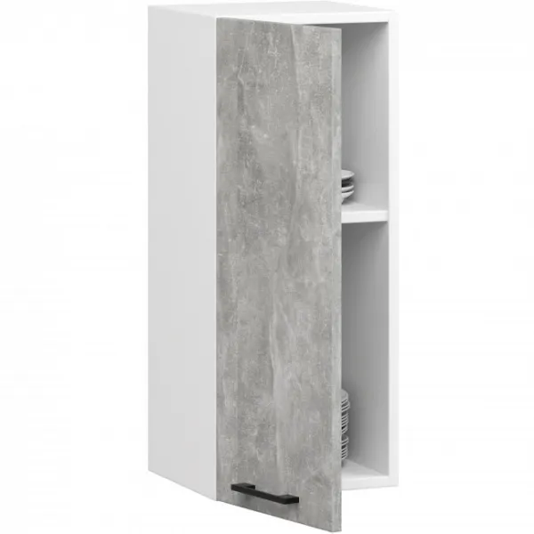 Ak furniture Závěsná kuchyňská skříňka OLIVIE 30x72 cm matná bílá/beton