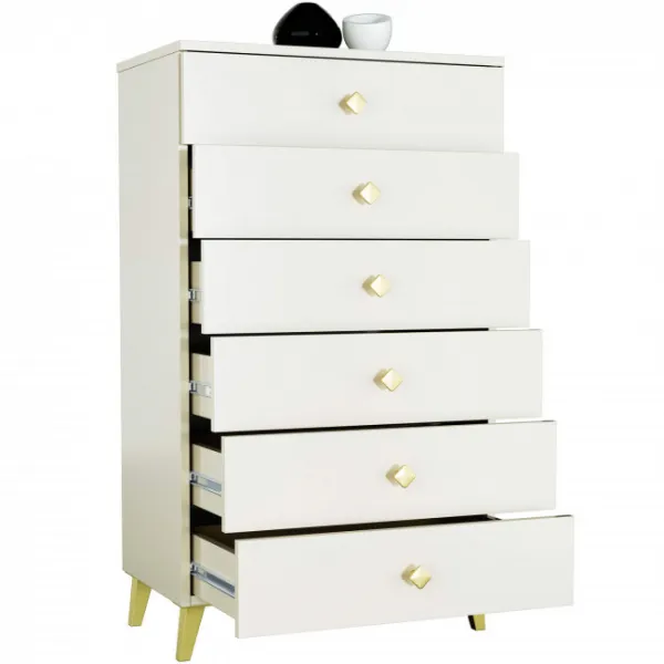 Ak furniture Komoda MOBI K-06 kašmír/zlatá