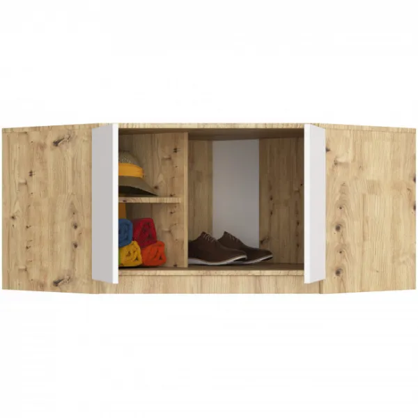 Ak furniture Nástavec na rohovou šatní skříň CLP 100 cm dub artisan/bílý