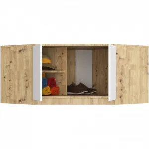 Ak furniture Nástavec na rohovou šatní skříň CLP 100 cm dub artisan/bílý
