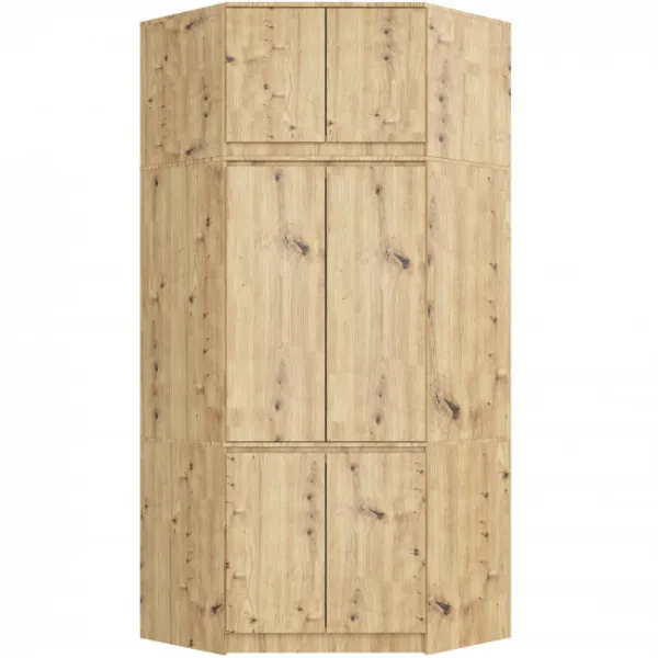 Ak furniture Nástavec na rohovou šatní skříň CLP 100 cm dub artisan