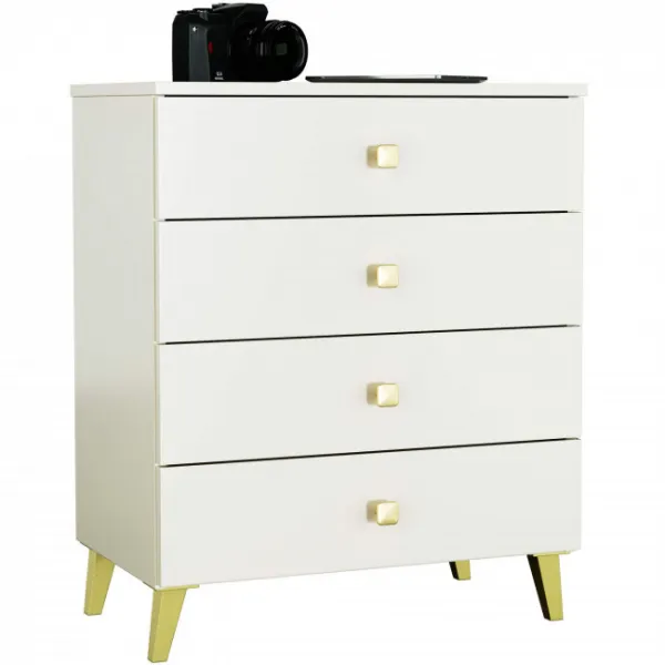 Ak furniture Komoda MOBI K-04 kašmír/zlatá