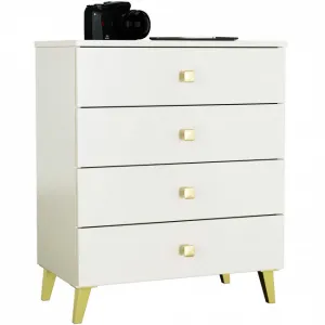 Ak furniture Komoda MOBI K-04 kašmír/zlatá
