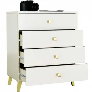 Ak furniture Komoda MOBI K-04 kašmír/zlatá