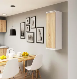 Ak furniture Závesná skrinka Star 30 cm biela/sonoma