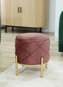 Ak furniture Taburet LIA růžový