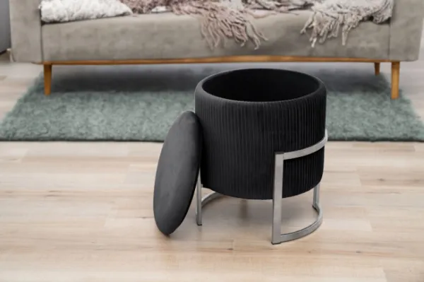 Ak furniture Taburet PURTO černý