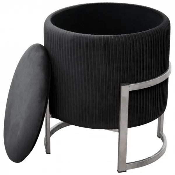 Ak furniture Taburet PURTO černý