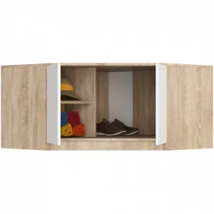 Ak furniture Nástavec na rohovou šatní skříň CLP 100 cm dub sonoma/bílá