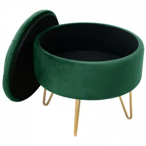 Ak furniture Taburet ROCA samet zelený