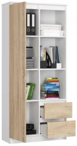 Ak furniture Skriňa Rexa 80 cm biela/dub sonoma