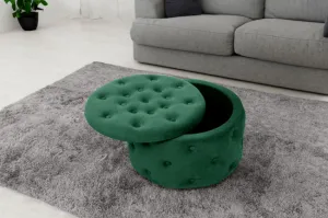 Ak furniture Taburet ILIA samet zelený