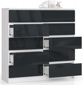 Ak furniture Komoda Kuba 120 cm biela/grafitová