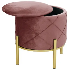 Ak furniture Taburet LIA růžový
