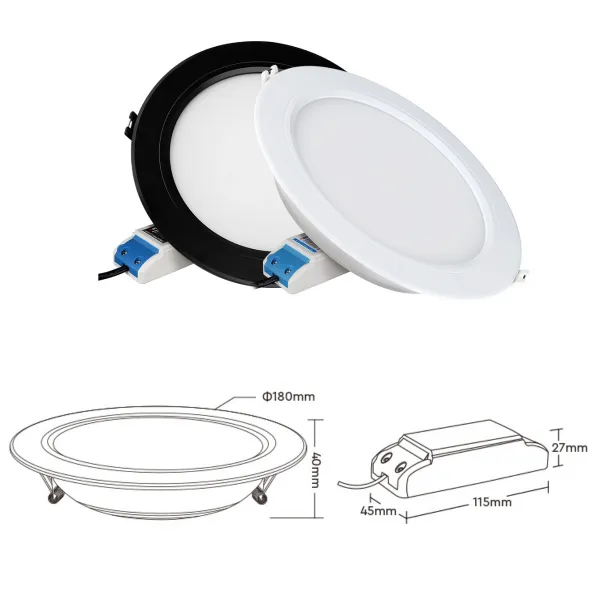 LEDprodukt LED panel biely 12W kruh RGB+DUAL-WHITE