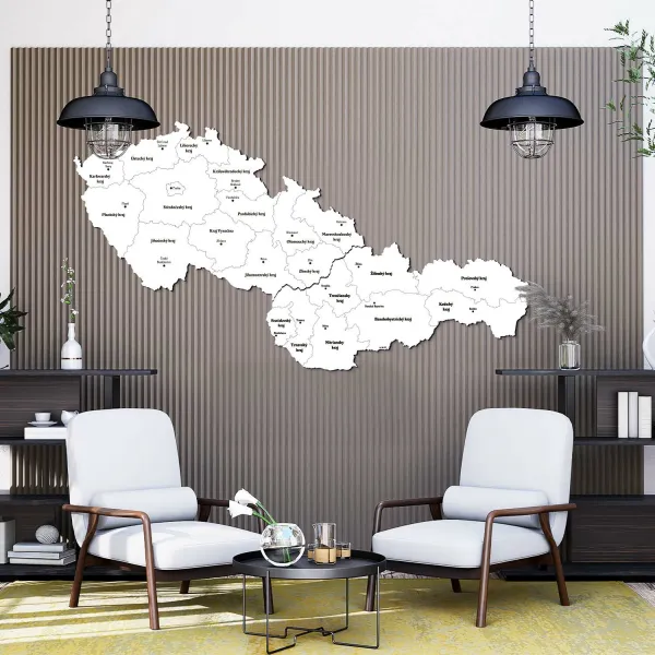 Nástenné mapy krajov - Česko a Slovensko
