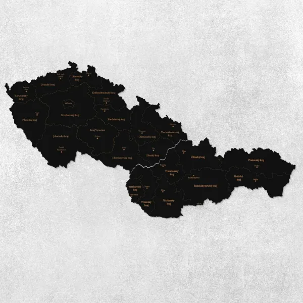 Nástenné mapy krajov - Česko a Slovensko