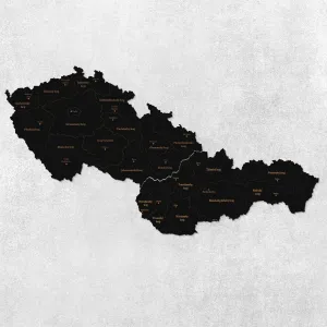 Nástenné mapy krajov - Česko a Slovensko