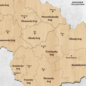 Nástenné mapy krajov - Česko a Slovensko