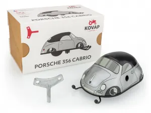 Autíčko na kľúčik - Porsche 356 cabrio - strieborné