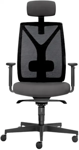 LD SEATING Kancelárska stolička LEAF 503-SY čiernosivá s opierkou hlavy, skladová