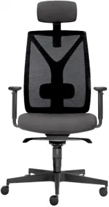 LD SEATING Kancelárska stolička LEAF 503-SY čiernosivá s opierkou hlavy, skladová