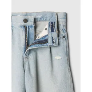 GAP BAGGY Chlapčenské džínsy, svetlomodrá, veľkosť 8Y