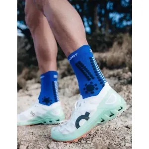 Compressport PRO RACING SOCKS v4.0 TRAIL Bežecké ponožky, modrá, veľkosť