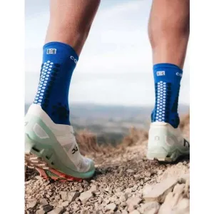 Compressport PRO RACING SOCKS v4.0 TRAIL Bežecké ponožky, modrá, veľkosť