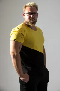 GoldBee Anastasiia Pánske Tričko Yellow and Black Barva: Yellow And Black, Velikost: M