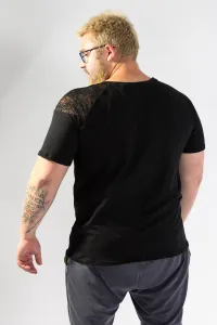 GoldBee Pánske Tričko s Čipkou Black Barva: Black, Velikost: M