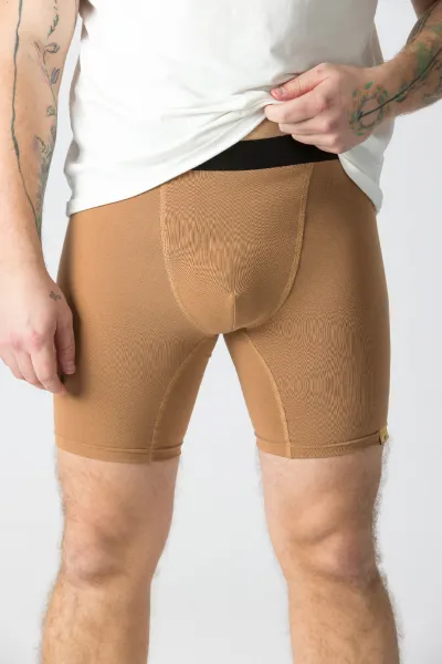 GoldBee Boxerky Dlhé Brown Barva: Brown, Velikost: S