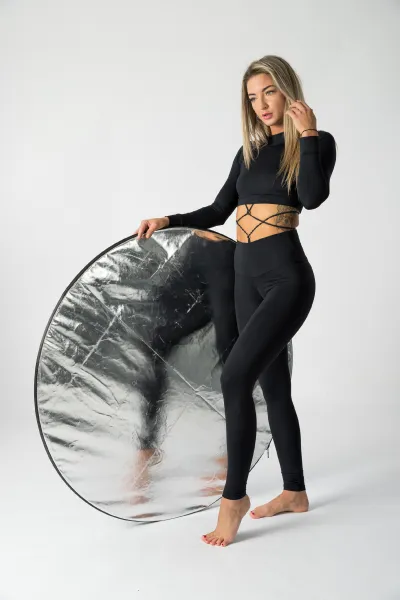 GoldBee Crop Top Fifty Shades Of Black Barva: Black, Velikost: XS