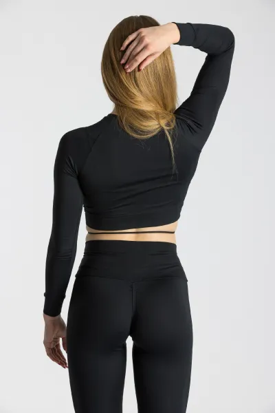 GoldBee Crop Top Fifty Shades Of Black Barva: Black, Velikost: XS