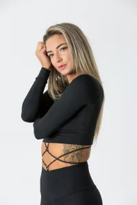 GoldBee Crop Top Fifty Shades Of Black Barva: Black, Velikost: XS