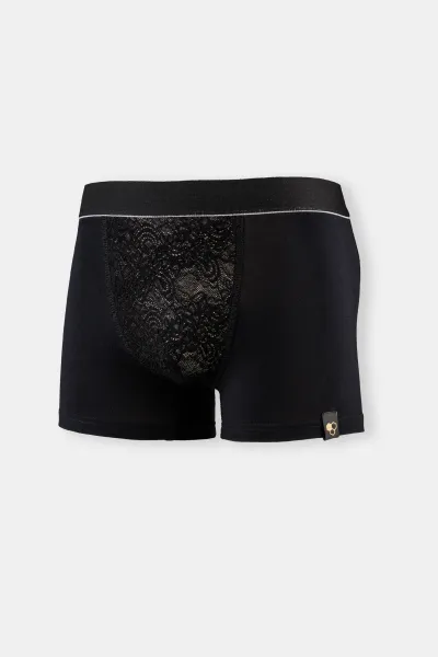 GoldBee Boxerky Erotic Krajka Black Barva: Black, Velikost: M
