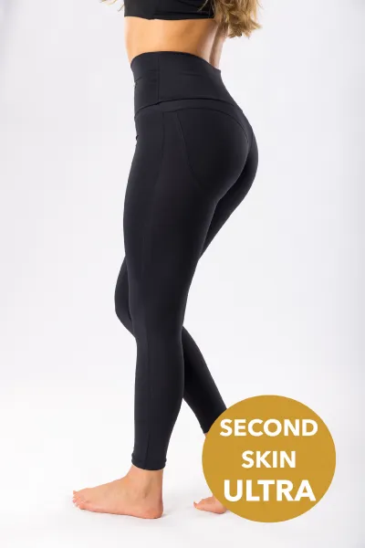 GoldBee Tvarujúce Legíny Second Skin Black Barva: Black, Velikost: S