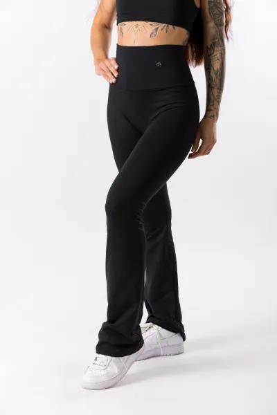 GoldBee Zvonové Legíny Sťahujúce Pas Lycra Black Barva: Black, Velikost: S