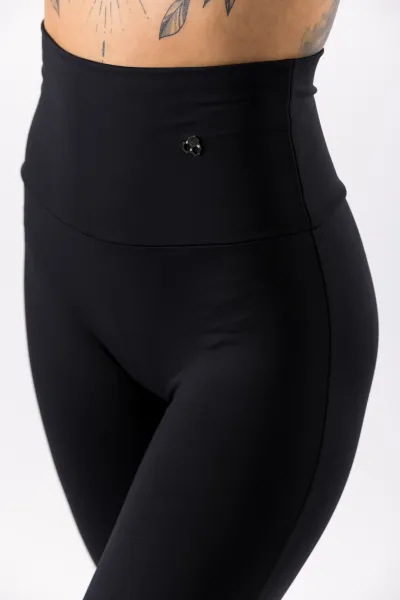 GoldBee Zvonové Legíny Sťahujúce Pas Lycra Black Barva: Black, Velikost: S