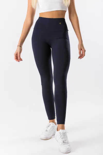 GoldBee Legíny Sťahujúce Pas Second Skin Dark Blue Barva: Dark Blue, Velikost: M